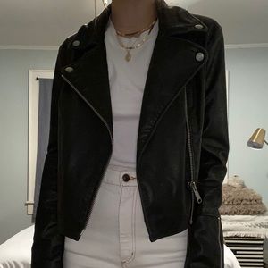 Free People Cropped Moto Jacket